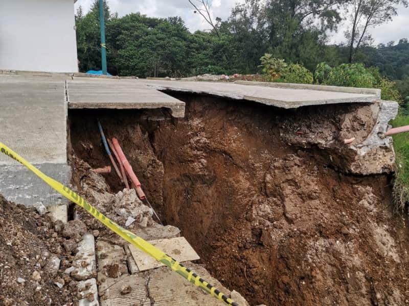 Otro deslave en Xalapa, ahora en fraccionamiento Lucas Martín