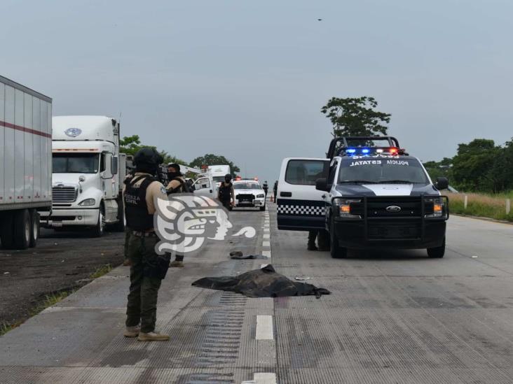 Muere oficial de la Fuerza Civil tras choque en autopista del sur de Veracruz