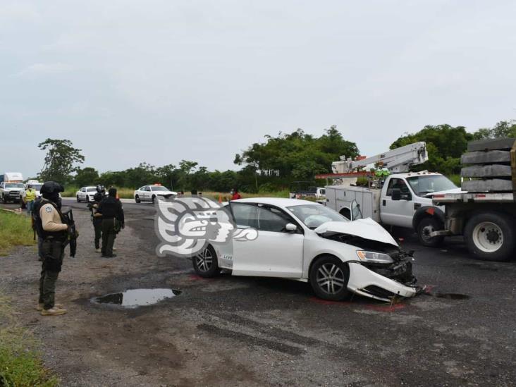 Muere oficial de la Fuerza Civil tras choque en autopista del sur de Veracruz