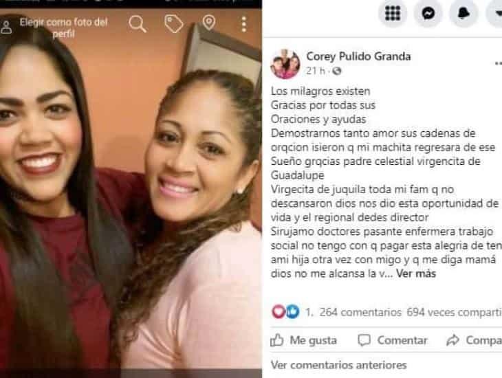 Despierta Karla Trujillo después de 2 semanas en coma