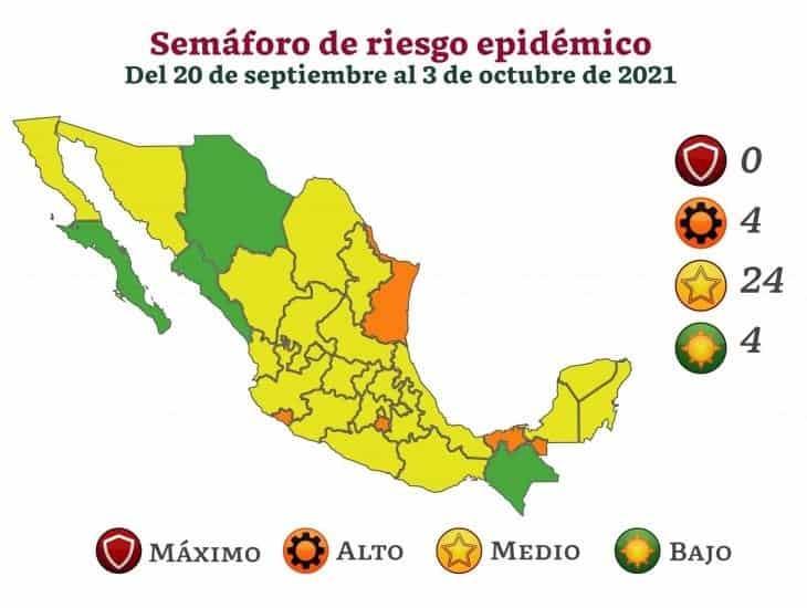 Veracruz, en semáforo covid amarillo por las próximas dos semanas