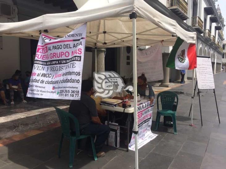 Instala campamento informativo MOCI en ayuntamiento de Veracruz