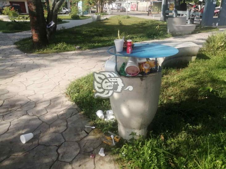 Parque del Tejar, desbordando de basura