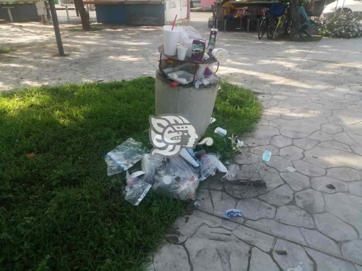 Parque del Tejar, desbordando de basura