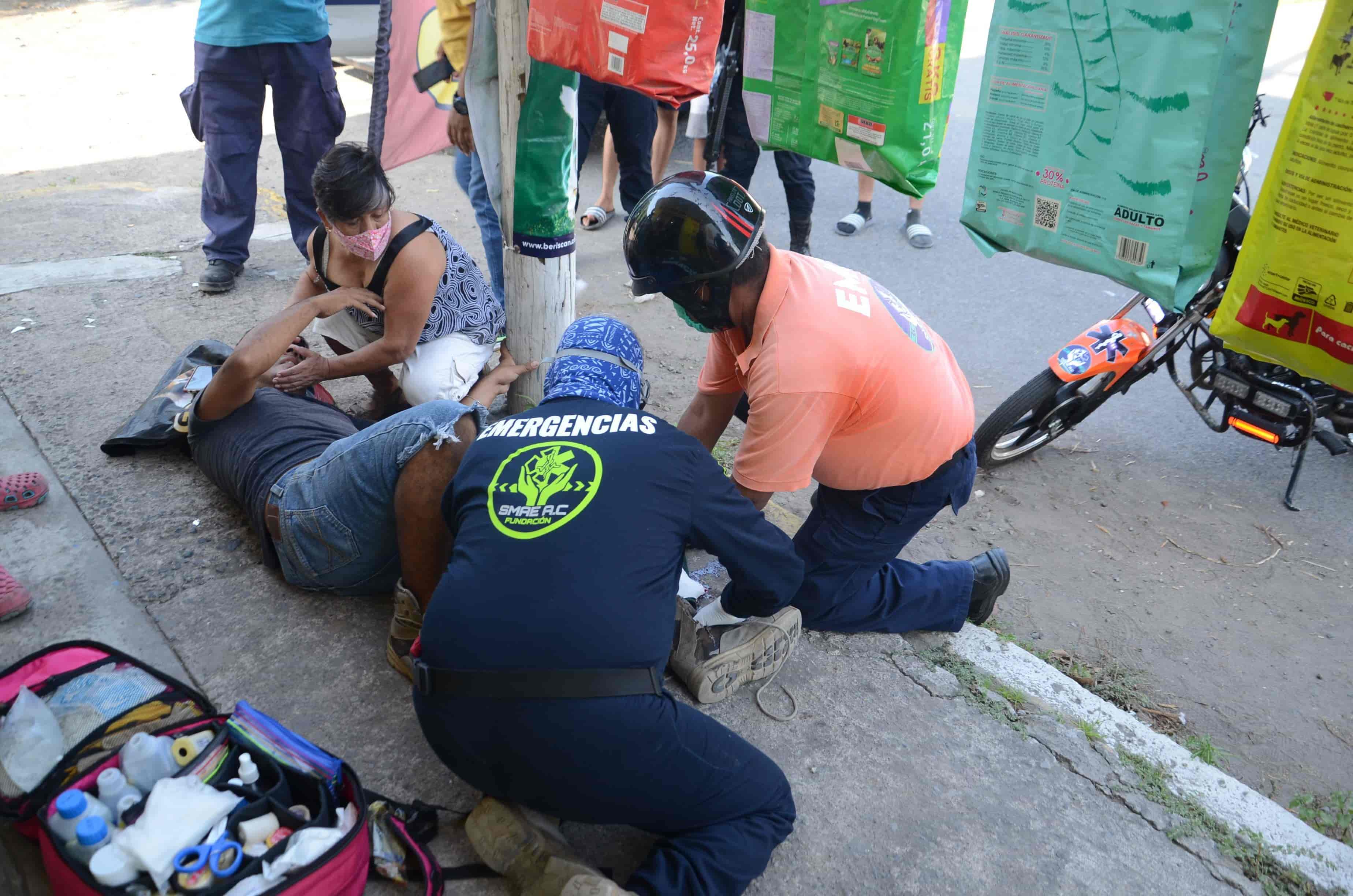 Motociclista Resulta Con Fractura Expuesta Tras Choque