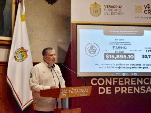 Registra SSP avances en seguridad e incremento salarial a policías de Veracruz