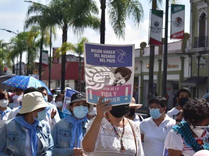 En Orizaba, ciudadanos y feligreses realizan marcha ‘a favor de la vida’