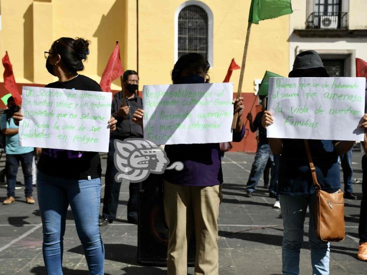 Piden Antorchistas atender colonias afectadas por lluvias en Xalapa