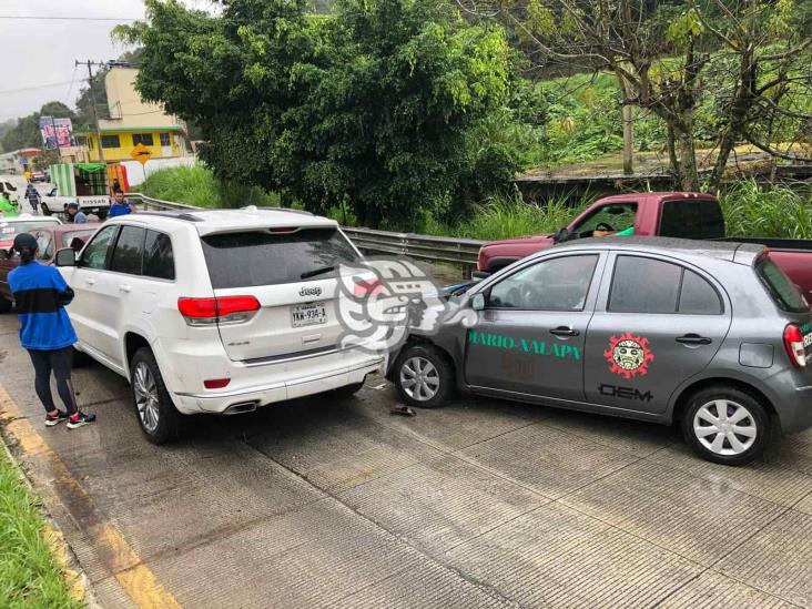 Por lluvia, reportan 4 accidentes en bulevar Xalapa- Coatepec