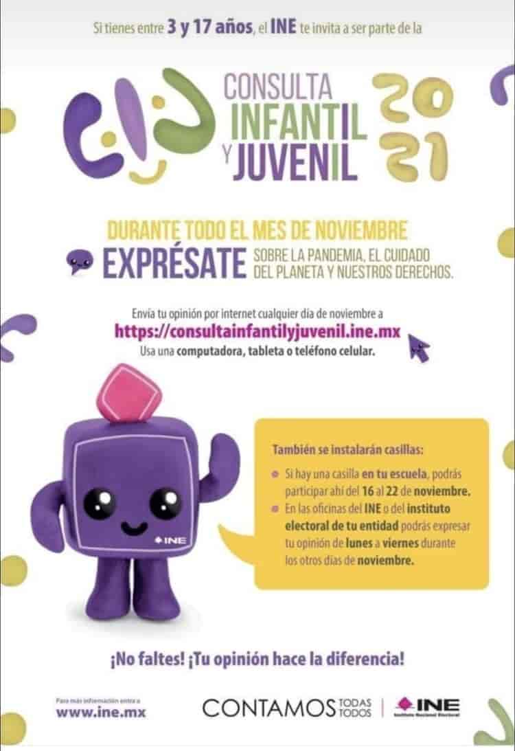 Invita INE a Consulta Infantil y Juvenil 2021