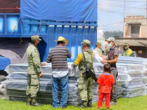 Alista Sedena entrega de enseres a afectados por ‘Grace’ en norte de Veracruz