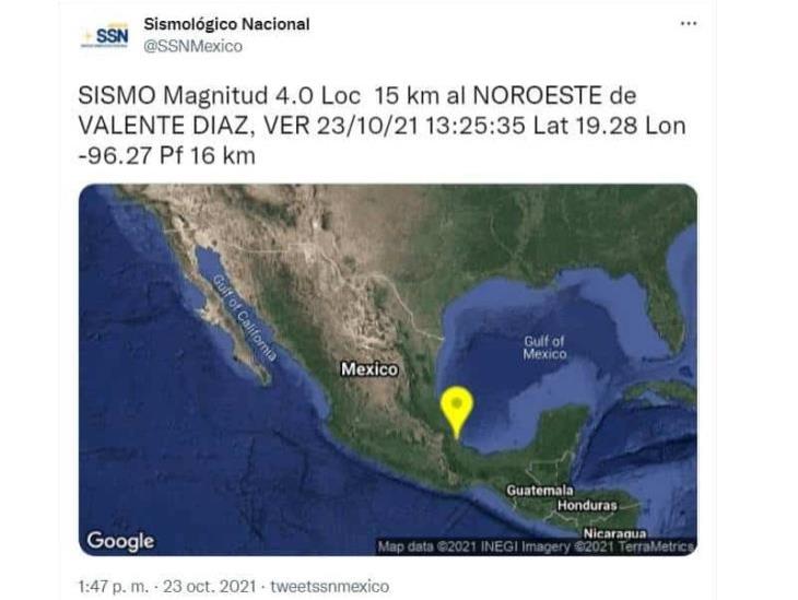 ¿Lo sentiste? Se registra sismo en Veracruz; no hay afectaciones