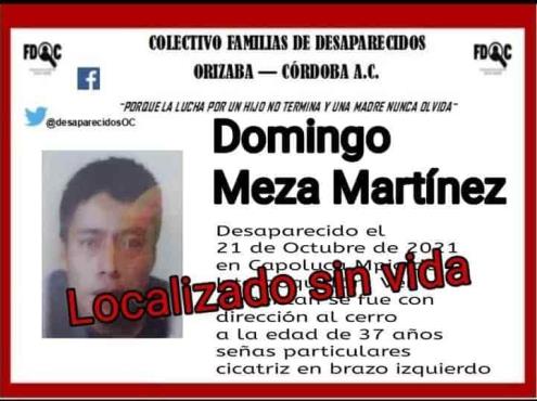 Localizan sin vida a hombre reportado como desaparecido en Ixtaczoquitlán