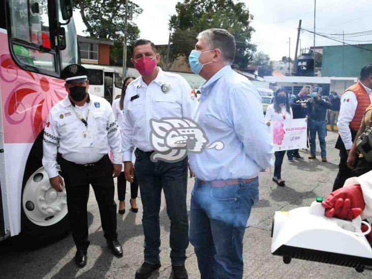 En Xalapa, transporte exclusivo para mujeres: “autobús rosa”