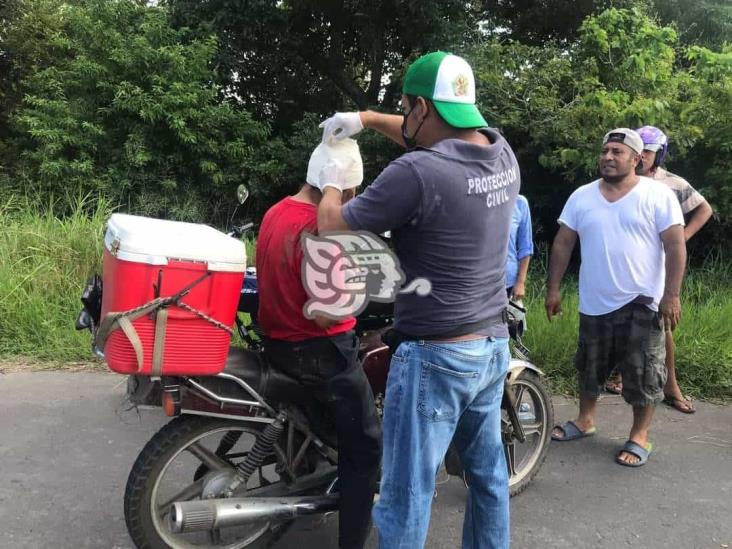 Repartidor de tortillas derrapa al manejar ebrio en Paso de Ovejas