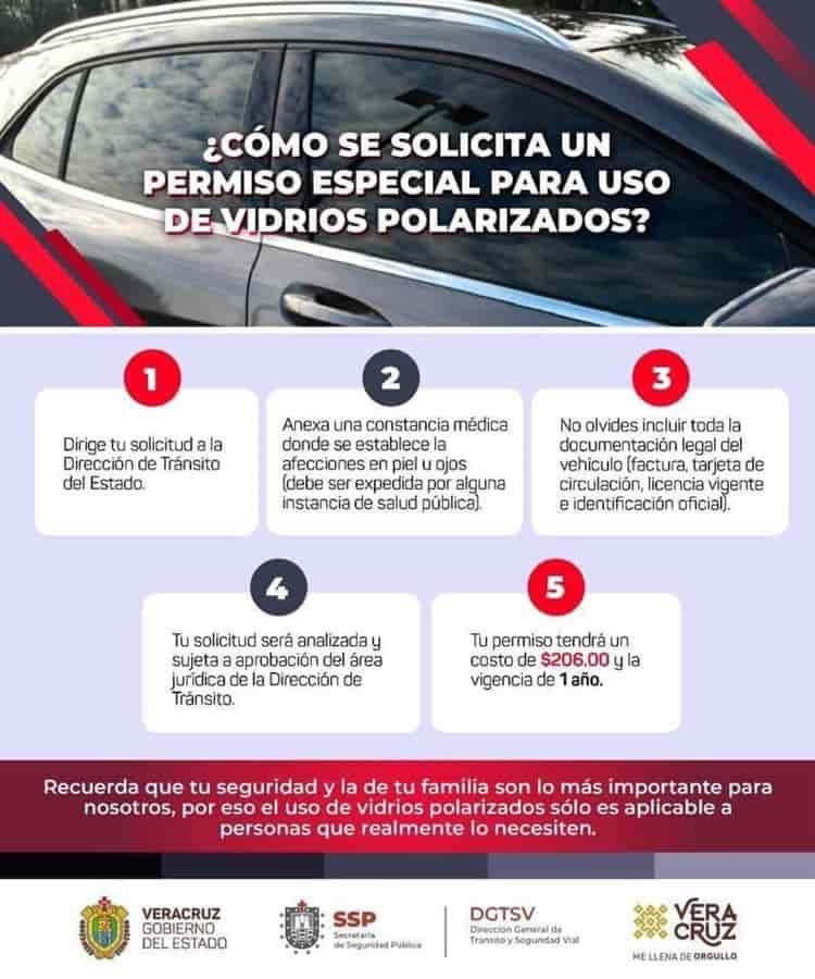 Alerta SSP sobre permisos de polarizado apócrifos en Veracruz