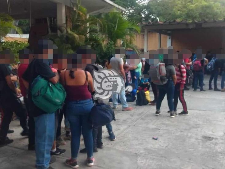 Resguardan SSP y Guardia Nacional a 67 migrantes en Tuxpan