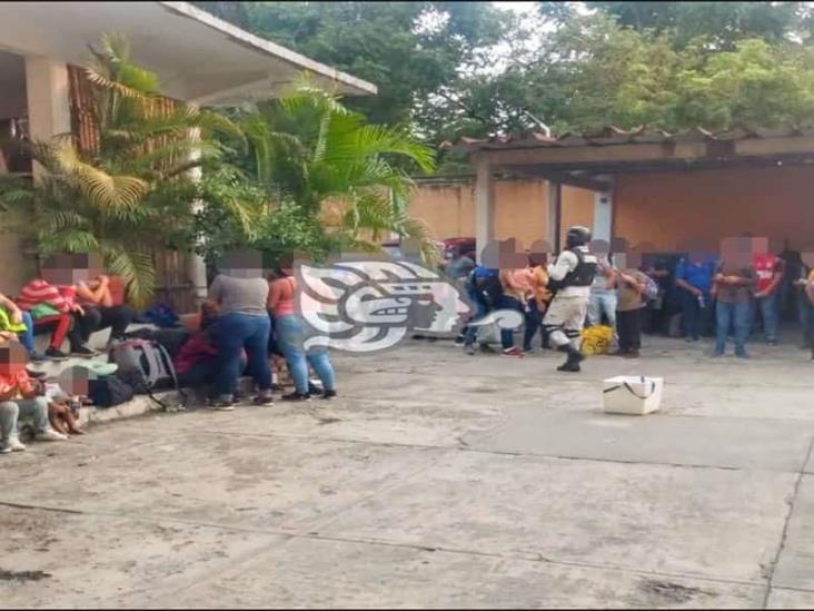 Resguardan SSP y Guardia Nacional a 67 migrantes en Tuxpan