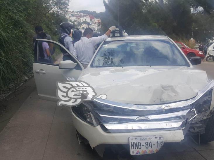 Reportan dos heridos tras accidente en bulevar Porfirio Díaz de Xalapa