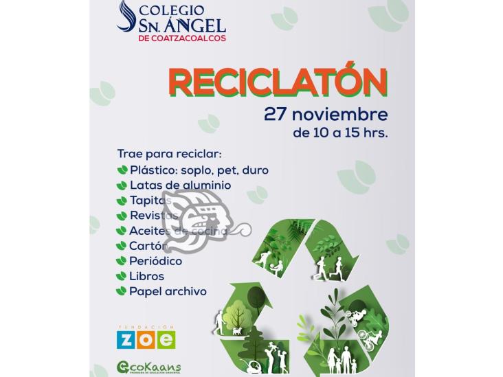 Organizará Colegio San Ángel Primer Reciclatón