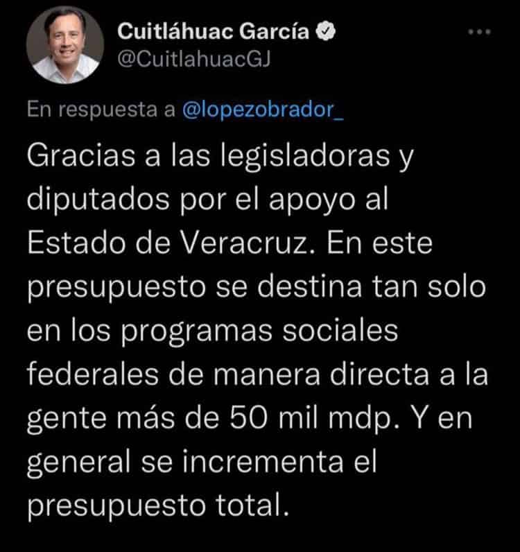 Celebra Cuitláhuac asignación de 124 mil mdp del gasto federalizado; aumento del 3.7%