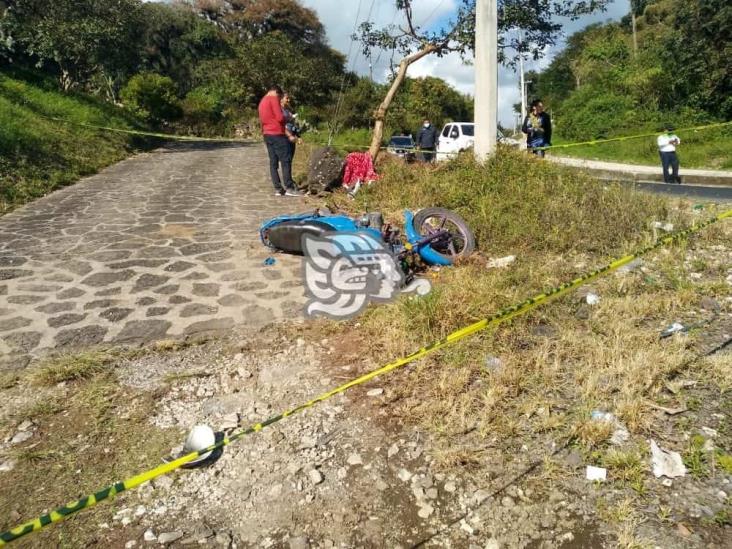 Muere motociclista sobre la Banderilla-Misantla