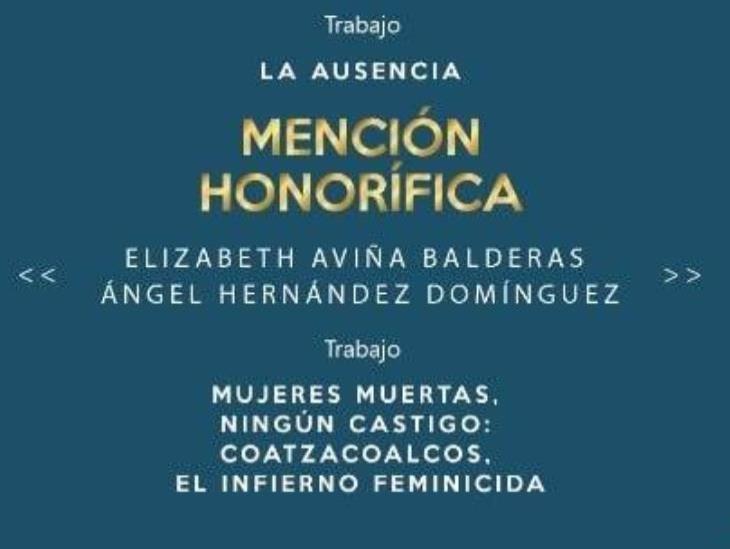 Ganan Elizabeth Aviña y Ángel Hernández mención honorífica por concurso de CEAPP