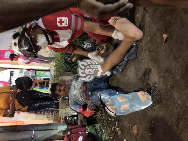 Choque deja a motociclista lesionado en Veracruz
