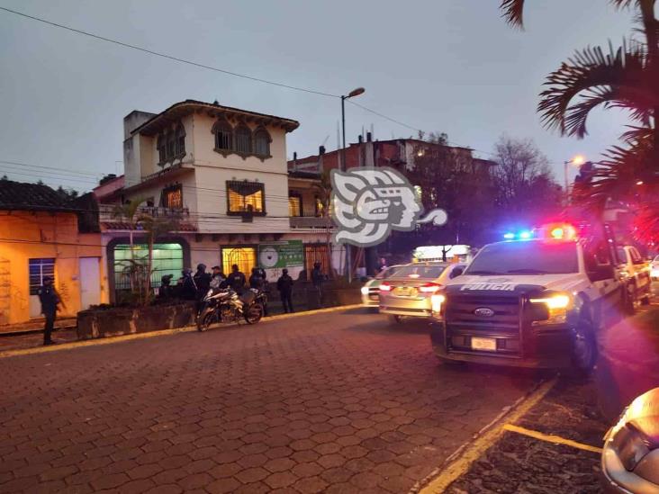 Fuerte operativo por disparos en céntrica calle de Xalapa