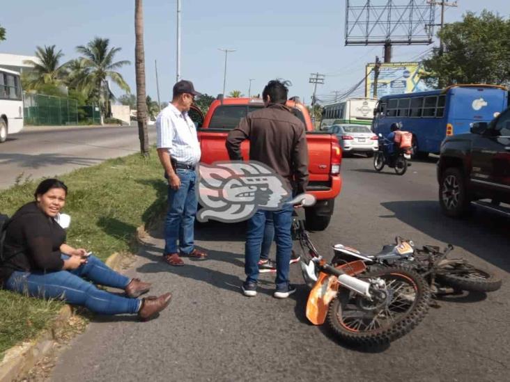 Sólo el susto, deja choque por alcance en colonia El Jobo