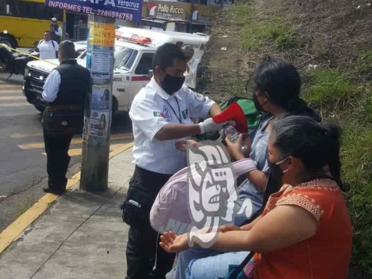 Chocan 2 autobuses de pasaje en Rébsamen, en Xalapa; al menos 5 pasajeros heridos