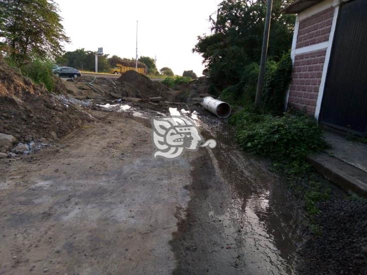 Abandonan construcción de colector pluvial en La Antigua