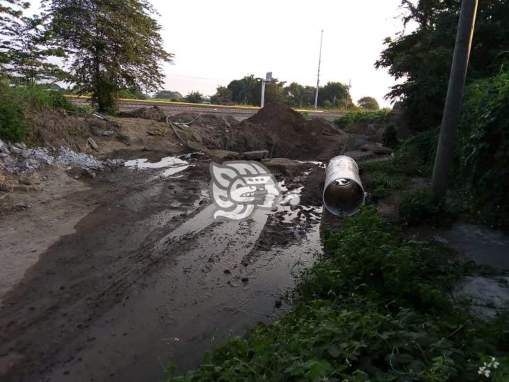 Abandonan construcción de colector pluvial en La Antigua