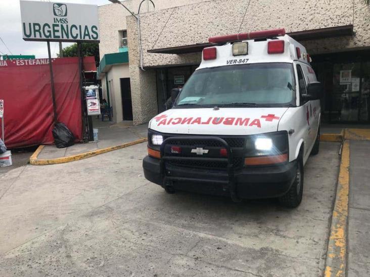 Se accidenta empleado de Banco Azteca 