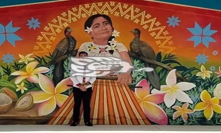 Develan en primaria, mural que fomenta las raíces de Cosoleacaque