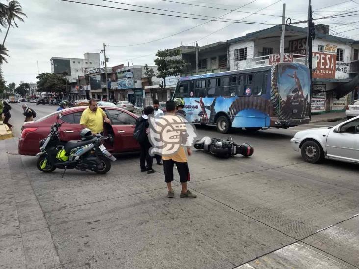 Motociclista Resulta Lesionado Tras Ser Impactado Por Vehículo Particular