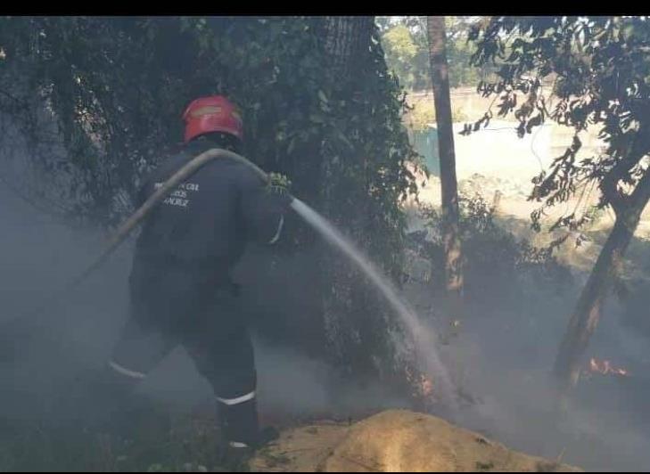 Se registra incendio en pastizal de Veracruz