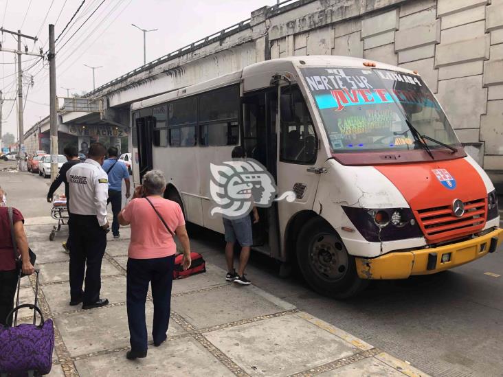 Accidente de autobús Norte-Sur deja tres heridos