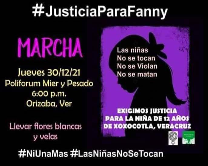 Realizarán marcha para exigir justicia por Fanny, niña asesinada en Xoxocotla