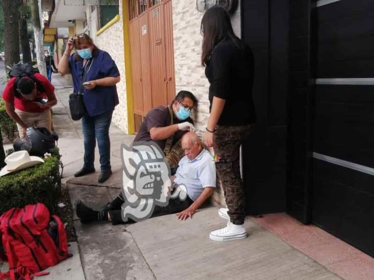 Hombre de la tercera edad, herido tras caída en avenida Américas de Xalapa
