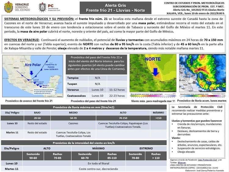 Precaución: Gobernador de Veracruz pide estar atentos por el FF 21