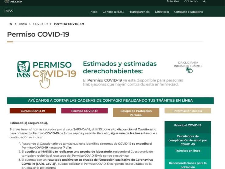 Más de 50 mil trabajadores inscritos en el IMSS han tramitado su Permiso COVID