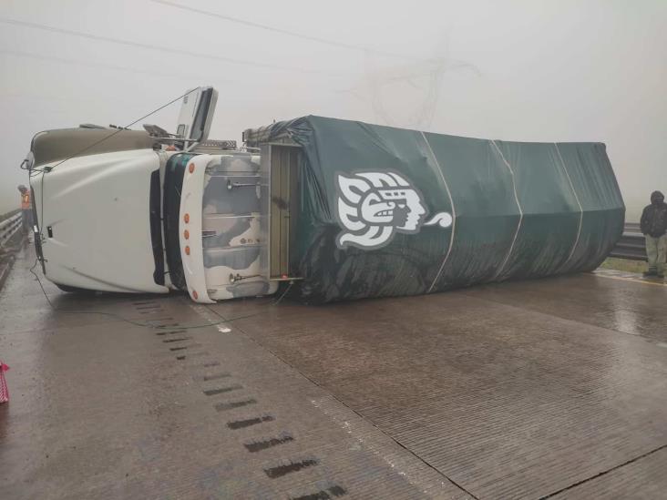 Por lluvia y neblina, al menos cuatro accidentes sobre la Córdoba-Puebla