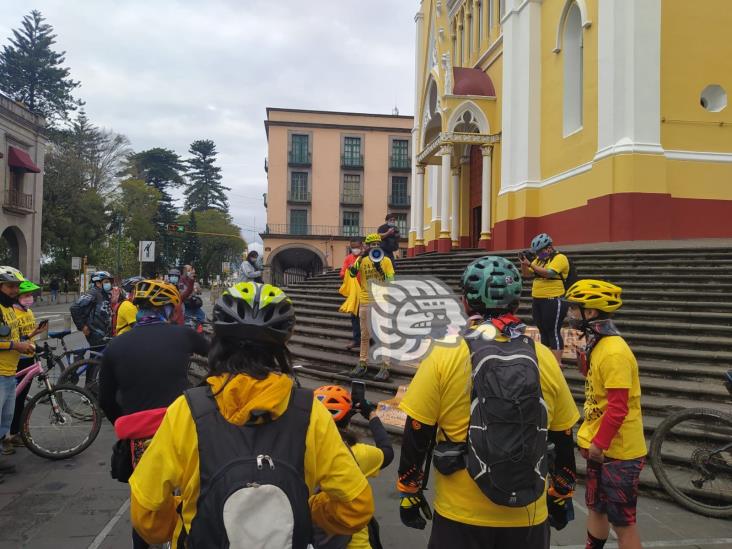 Desde plaza Lerdo, defienden la ciclovía de Xalapa
