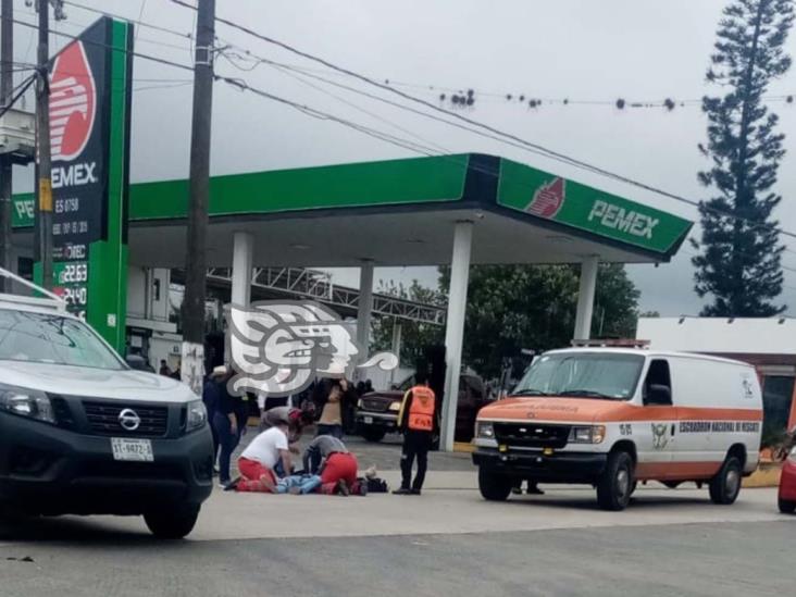 Escuadrón Nacional de Rescate Misantla atiende a motociclista atropellado