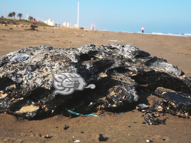 Reaparecen manchas de hidrocarburo en playas de Coatzacoalcos