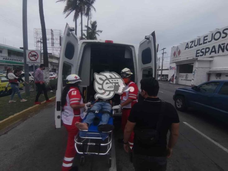 Choque deja a motociclista lesionado en avenida Miguel Alemán