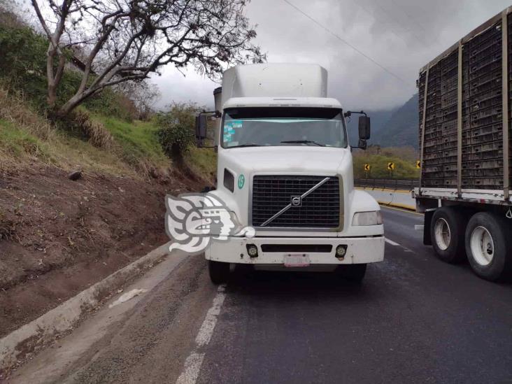 Daños materiales dejó choque entre tráiler y automóvil en Nogales