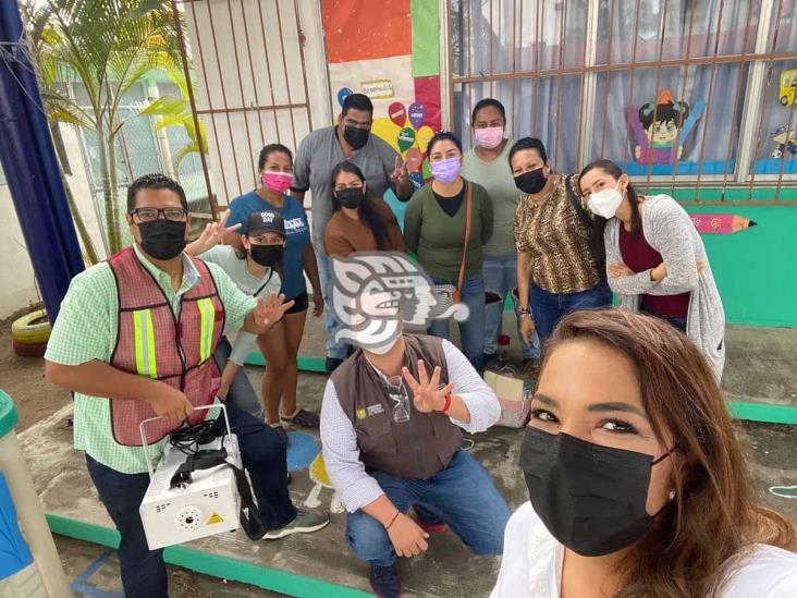 Inicia brigadas gratuitas de sanitización en escuelas de Boca del Río