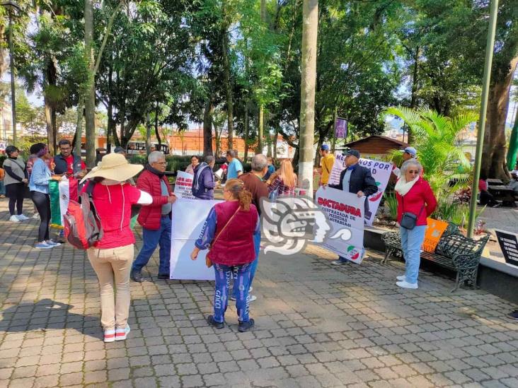 Alto a la falsa pandemia, vociferan anti vacunas veracruzanos en Orizaba